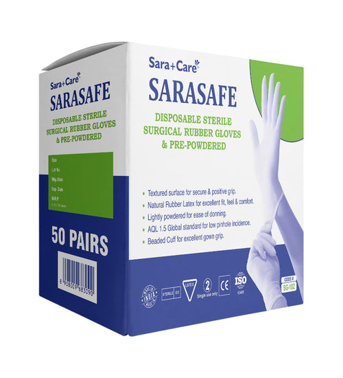 Latex Surgical Gloves - Pack of 50 Pair